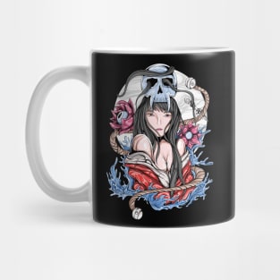 Japanese girl with skullcap Mug